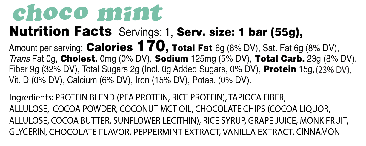 Choco Mint Protein Bar 12 Pack