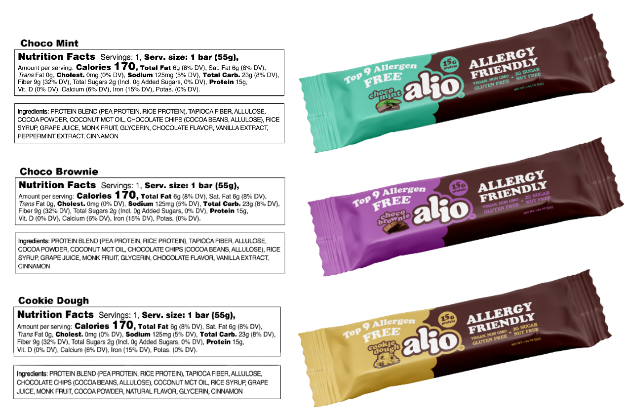 3 Flavor Sampler Pack! 4 Brownie, 4 Mint & 4 Cookie Dough Bars